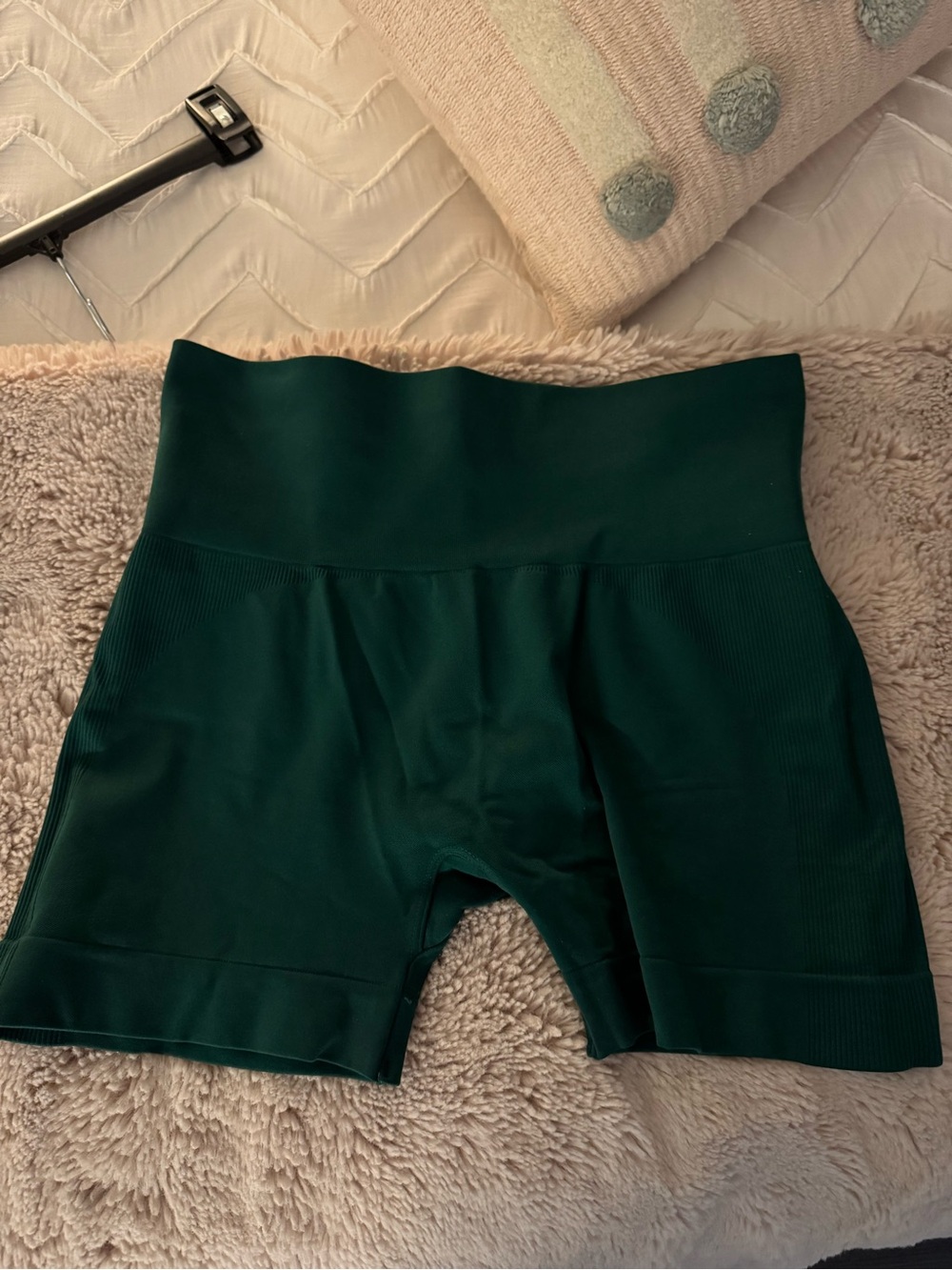 Set Active High-Waist Seamless Women’s Performance Shorts - Dark Green